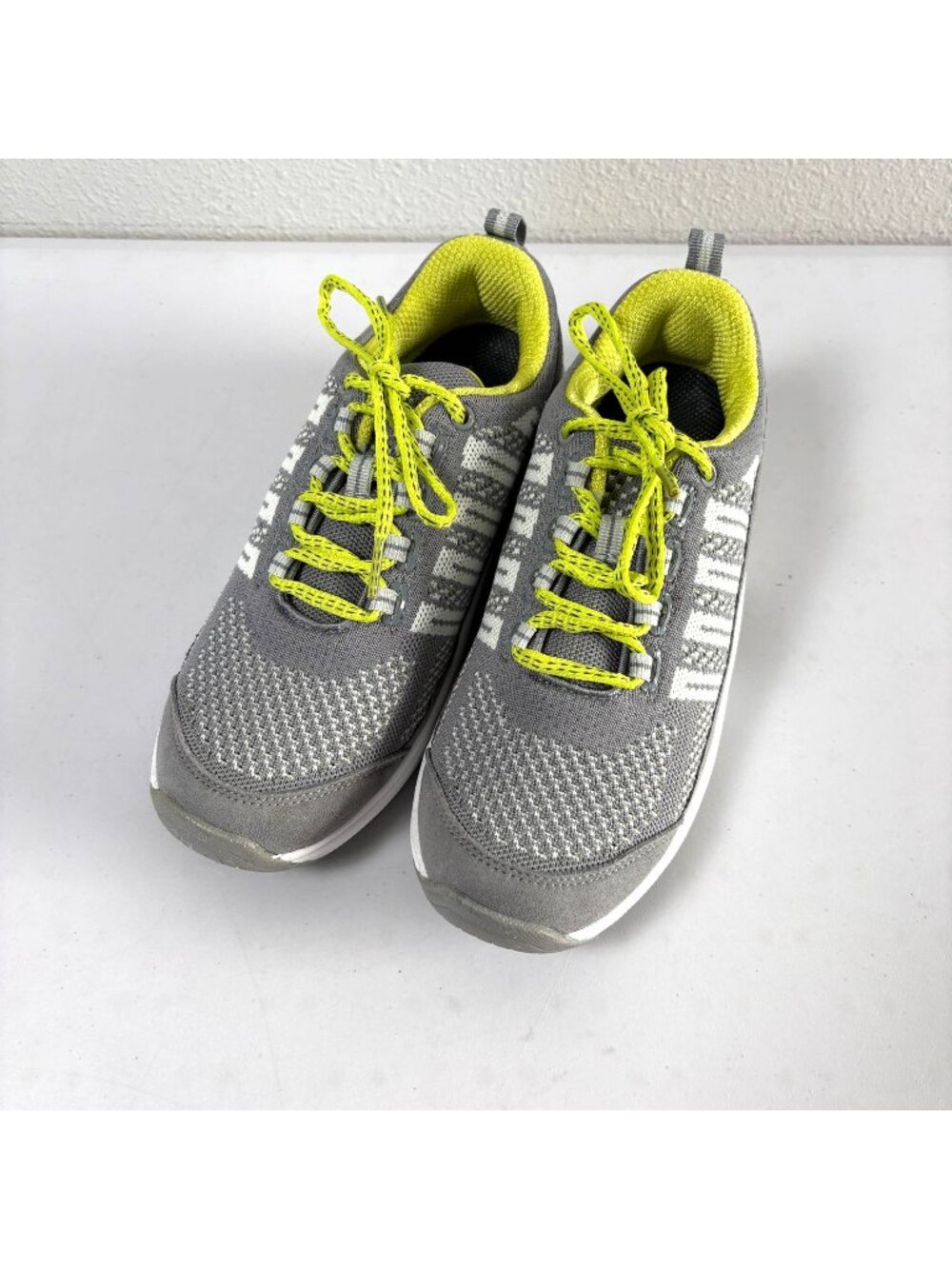 Orthofeet Biofit Sneakers 987 Womens‎ 7 W Gray Yellow Lace Up Walking Shoes